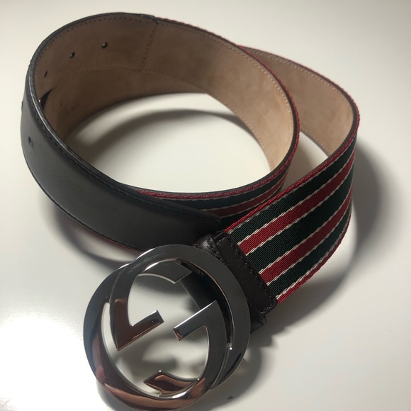 Gucci Red & Green GG Belt - Picture 2 of 3